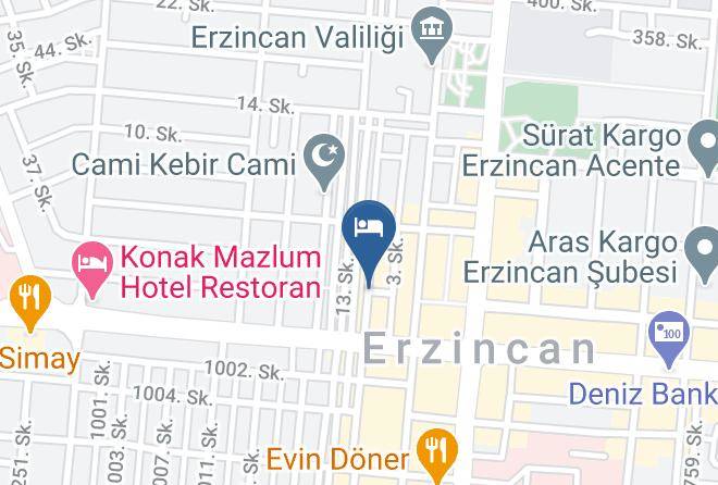 Erzincan Inonu - Gulistan Resort Hotel Maps