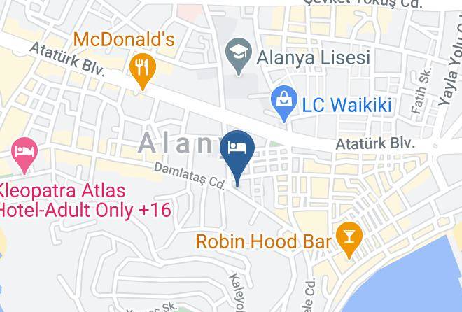 Alanya - Gunaydin Otel Alanya Maps
