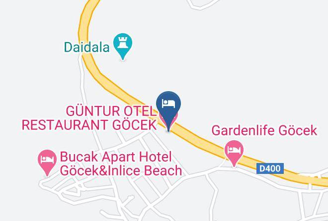 Fethiye - Guntur Otel Restaurant Gocek Maps