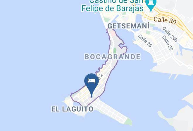 Cartagena De Indias - Habitacion En Bocagrande Maps