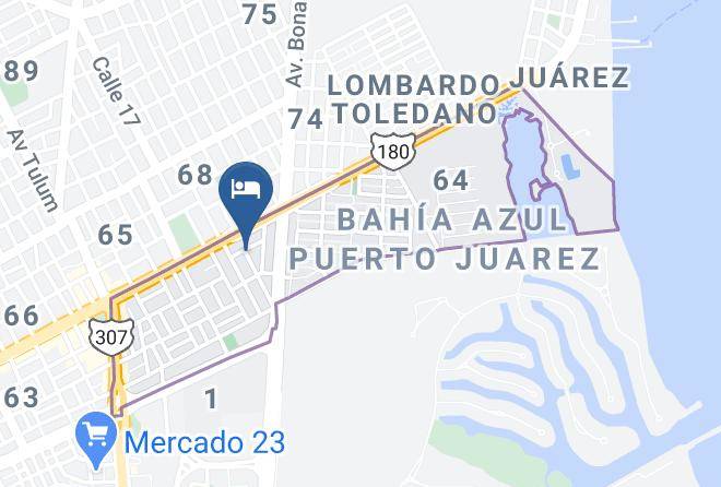 Benito Juarez - Habitaciones El Batey Maps