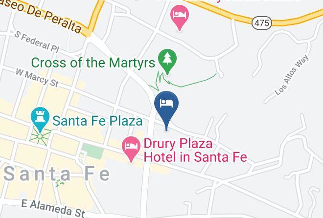 Santa Fe - Hacienda Nicholas Bed And Breakfast Maps