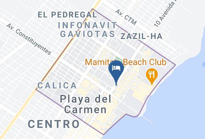 Solidaridad - Hacienda Paradise Boutique Hotel Maps