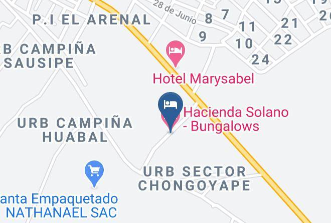 Ascope - Hacienda Solano Bungalows Maps