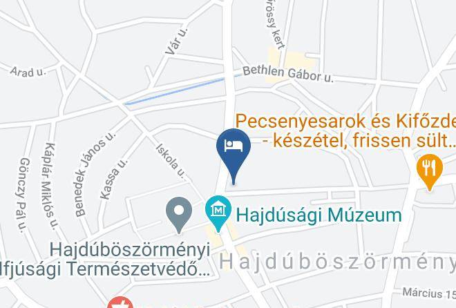 Hajduboszormeny - Hajdu Hotel And Restaurant Maps