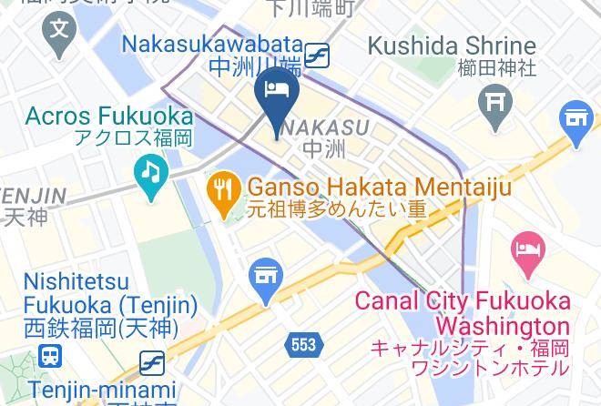 Fukuoka City Hakata Ward - Hakata Excel Hotel Tokyu Maps