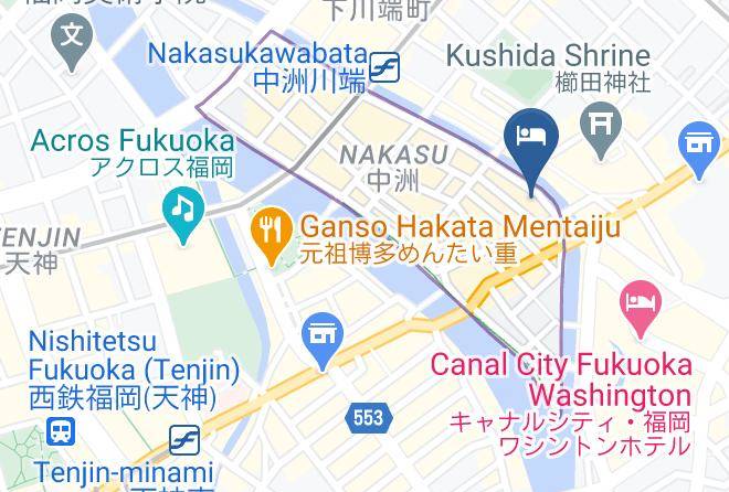 Fukuoka City Hakata Ward - Hakata Nakasu Washington Hotel Maps