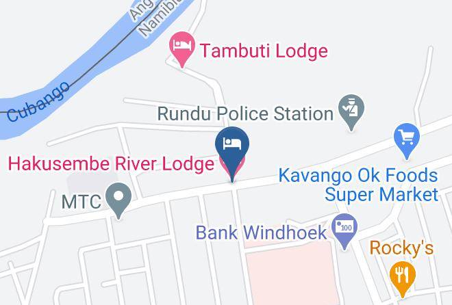 Rundu Urban - Hakusembe River Lodge Maps
