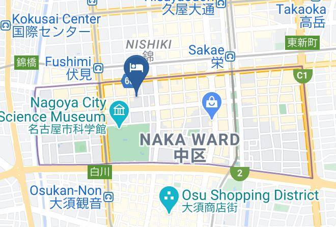 Nagoya City Naka Ward - Hamilton Hotel Red Maps