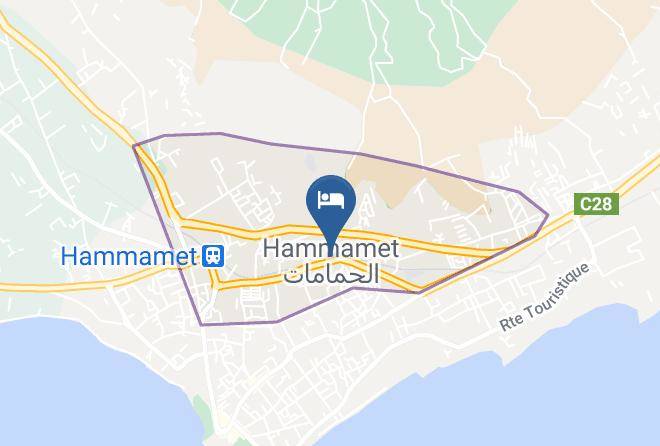 Hammamet Azur Plaza Map - Tunisia