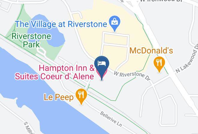 Hampton Inn & Suites Coeur D' Alene Map