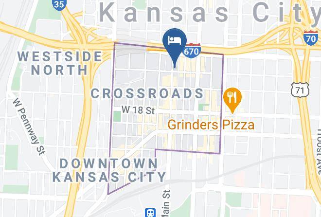Hampton Inn And Suites Kansas City Downtown Crossroads Map