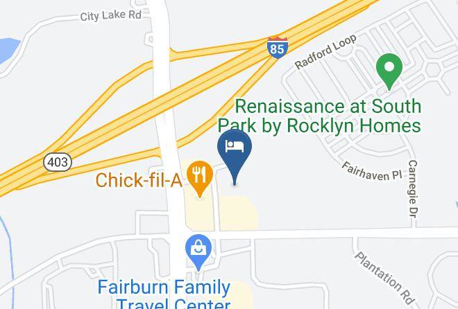 Hampton Inn Atlanta Fairburn Map