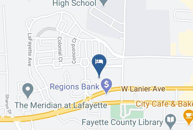Hampton Inn Atlanta Fayetteville Map