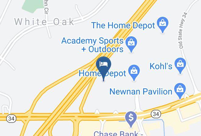 Hampton Inn Atlanta Newnan Map