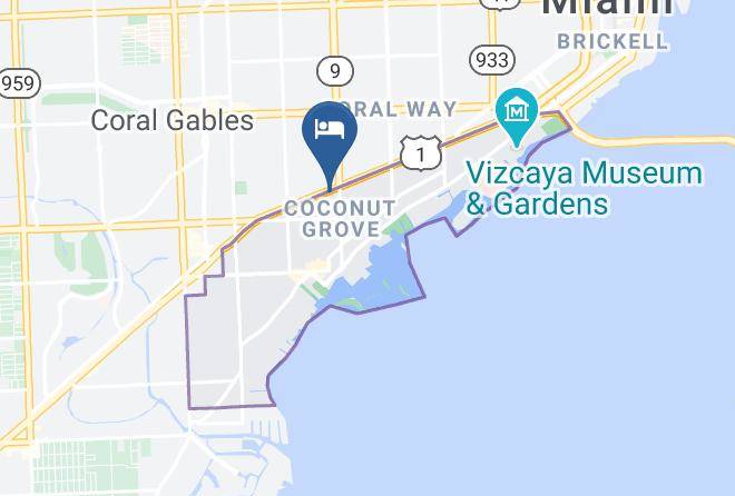 Miami Dade - Hampton Inn By Hilton Miami Coconut Grove Coral Gables Maps
