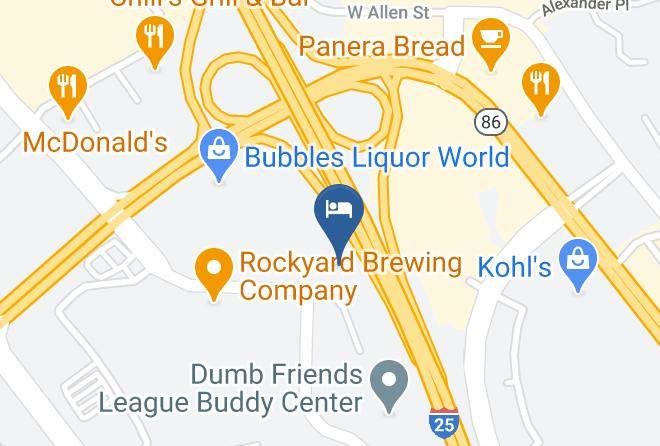 Hampton Inn Castle Rock Map