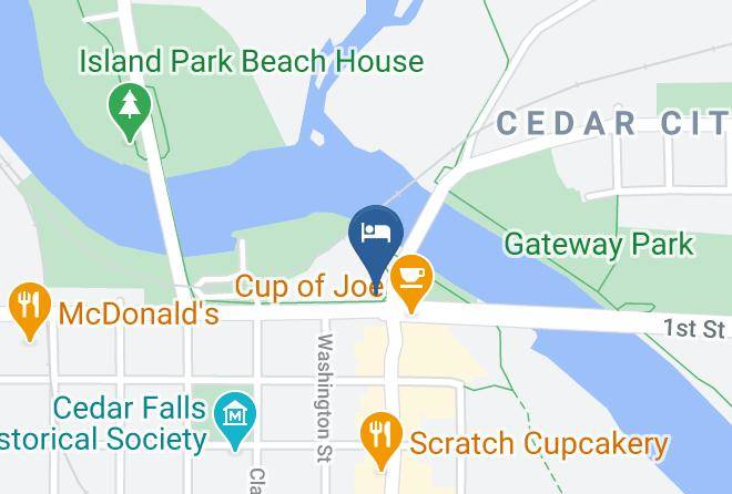 Hampton Inn Cedar Falls Downtown Map