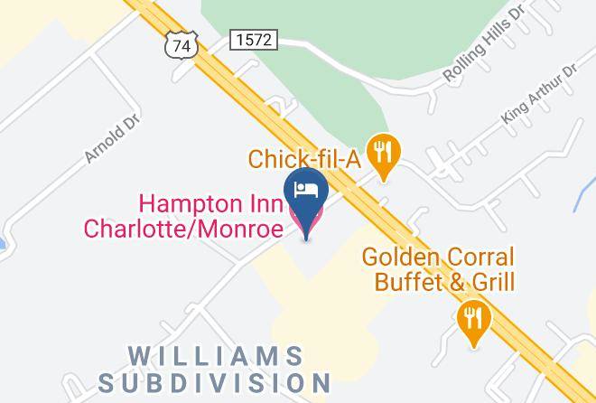 Union - Hampton Inn Charlotte Monroe Maps