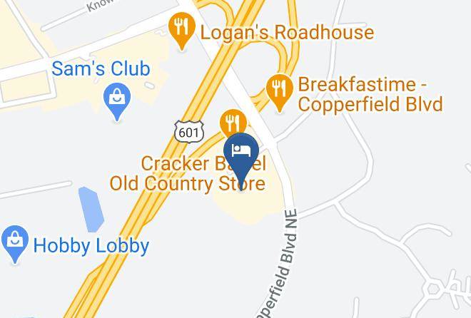 Cabarrus - Hampton Inn Concord Kannapolis Maps