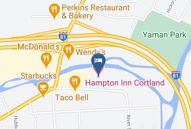 Hampton Inn Cortland Map