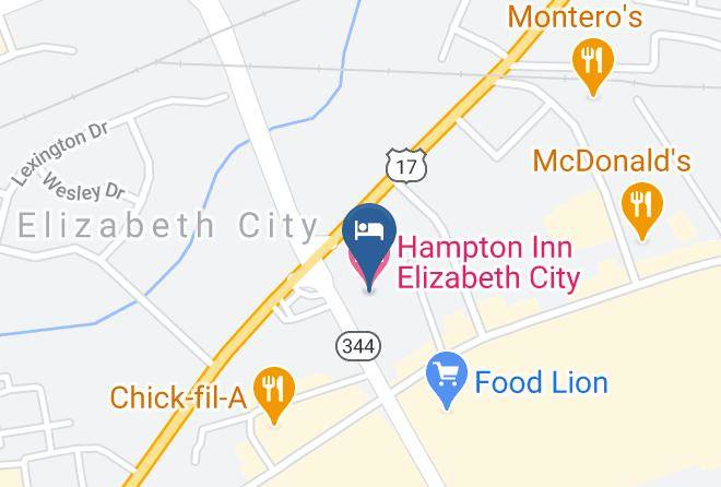 Pasquotank - Hampton Inn Elizabeth City Maps