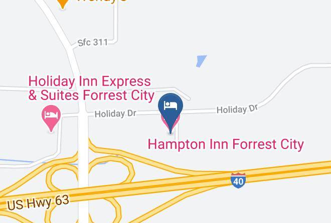 St Francis - Hampton Inn Forrest City Maps