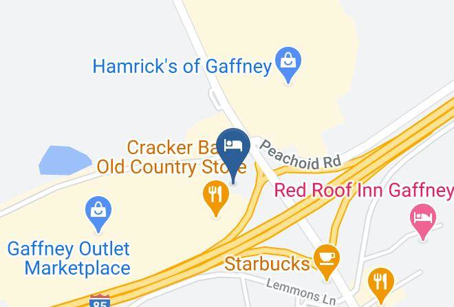 Hampton Inn Gaffney Map