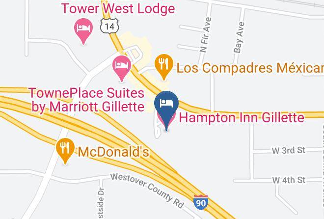 Hampton Inn Gillette Map