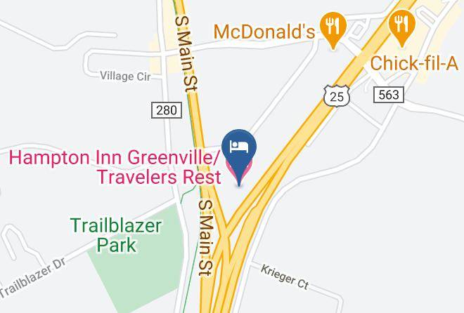 Greenville - Hampton Inn Greenville Travelers Rest Maps