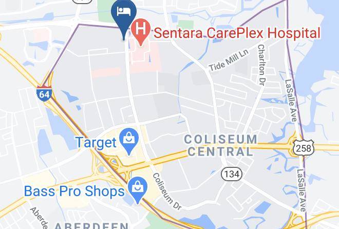 Hampton Inn Hampton Newport News Map