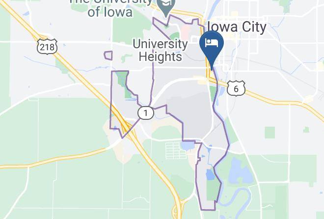 Hampton Inn Iowa City University Area Map