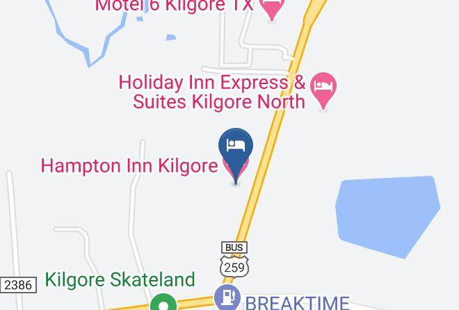 Hampton Inn Kilgore Map