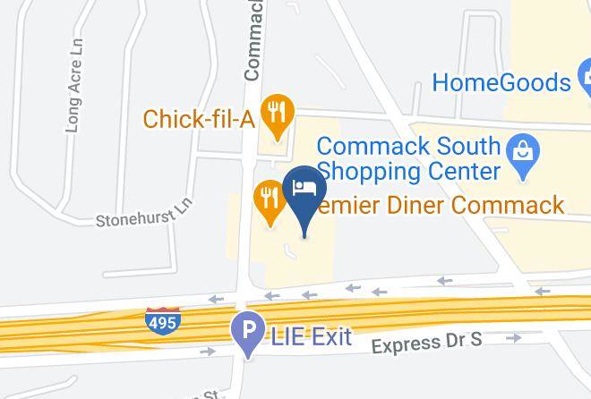 Hampton Inn Long Island Commack Map