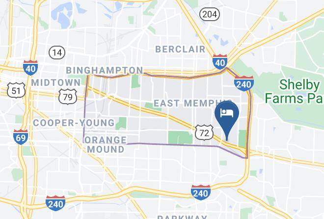 Hampton Inn Memphis Poplar Map