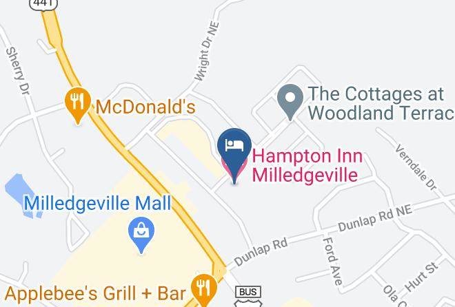 Hampton Inn Milledgeville Map