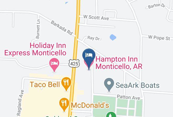 Hampton Inn Monticello Ar Map