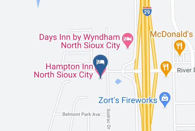 Union - Hampton Inn North Sioux City Maps