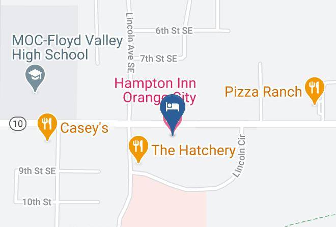 Hampton Inn Orange City Map