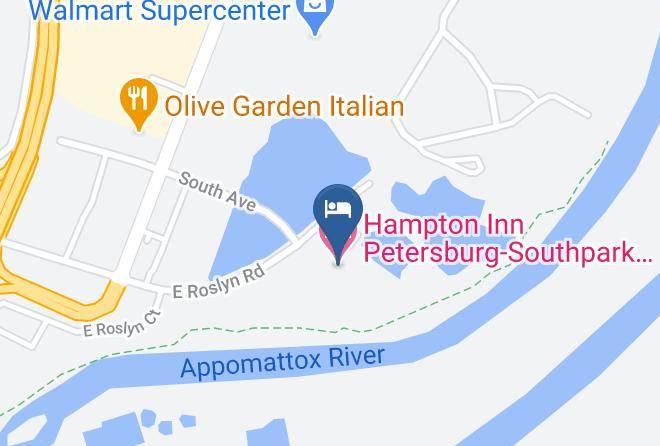Hampton Inn Petersburg Southpark Mall Map