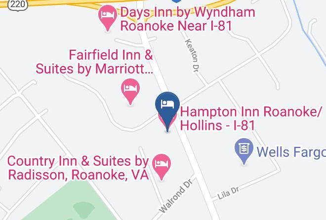 Roanoke - Hampton Inn Roanoke Hollins I 81 Maps