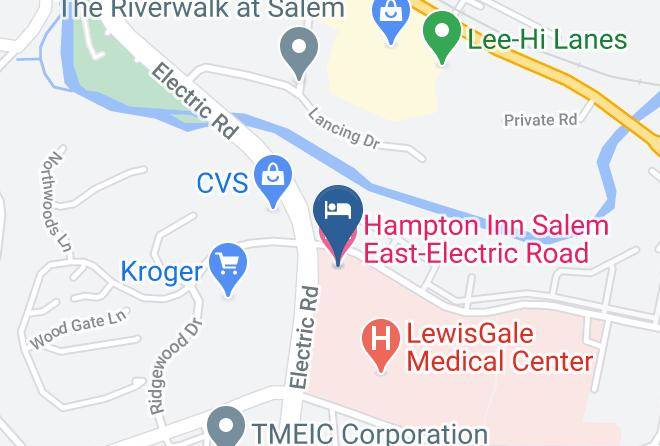 Salem City - Hampton Inn Salem East Electric Road Maps