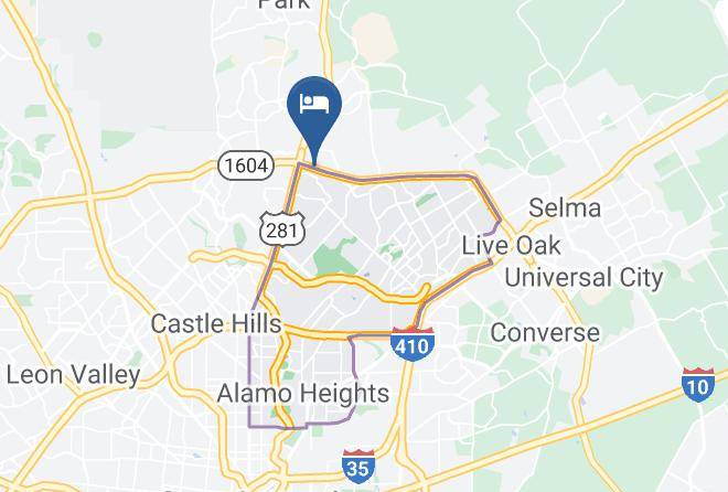 Hampton Inn San Antonio Northwoods Map