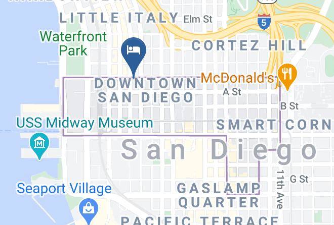 San Diego - Carte Hotel San Diego Downtown Curio Collection By Hilton Maps