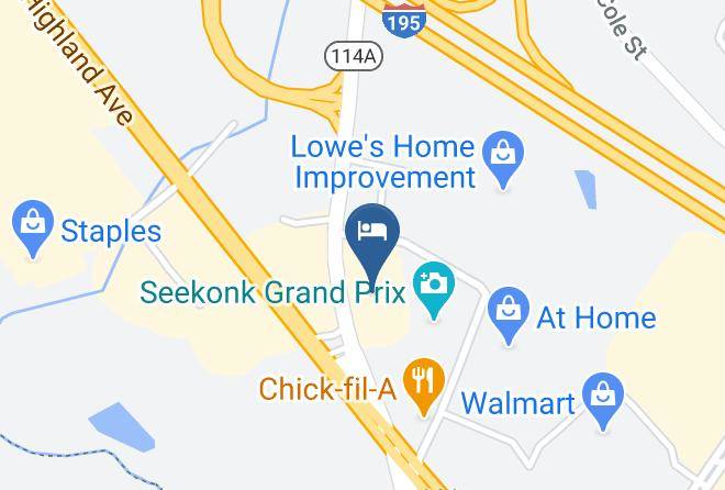 Hampton Inn Seekonk Map