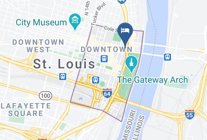 St Louis City - Hampton Inn St Louis Downtown Maps
