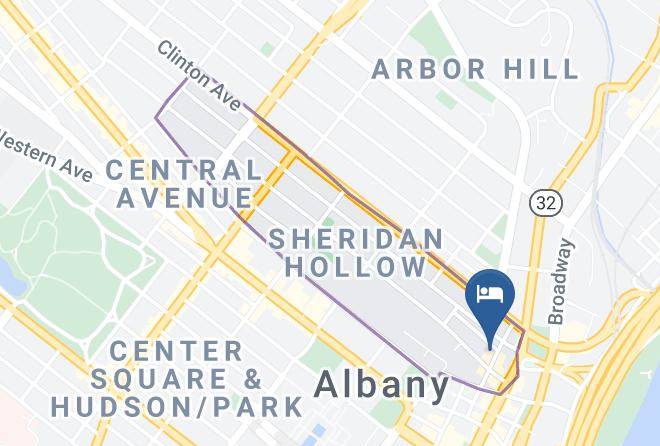 Hampton Inn & Suites Albany Downtown Map