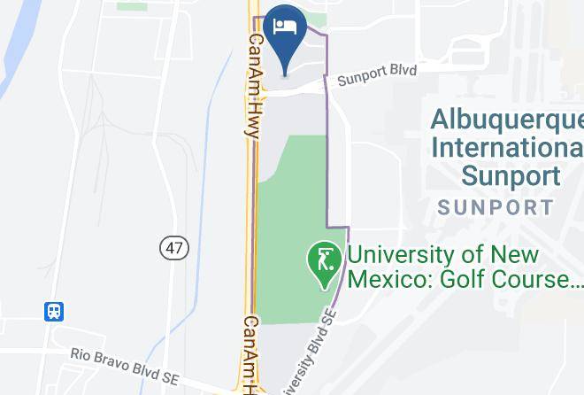 Hampton Inn & Suites Albuquerque Airport Map