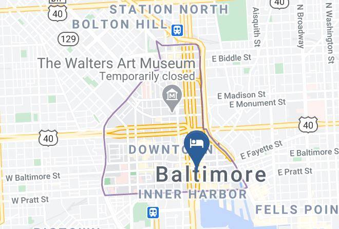 Hampton Inn & Suites Baltimore Inner Harbor Map