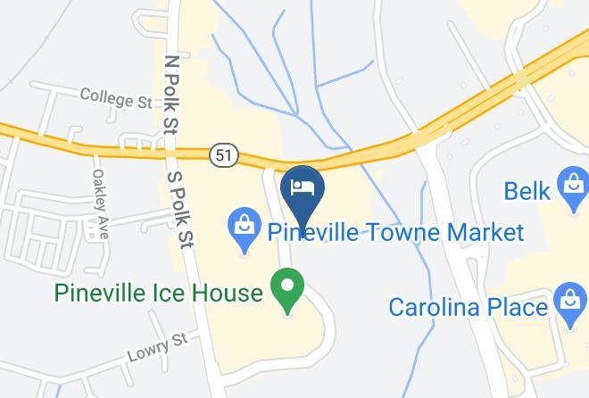 Mecklenburg - Hampton Inn & Suites Charlotte Pineville Maps